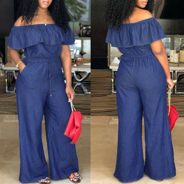Dames jumpsuit met ruches A2001