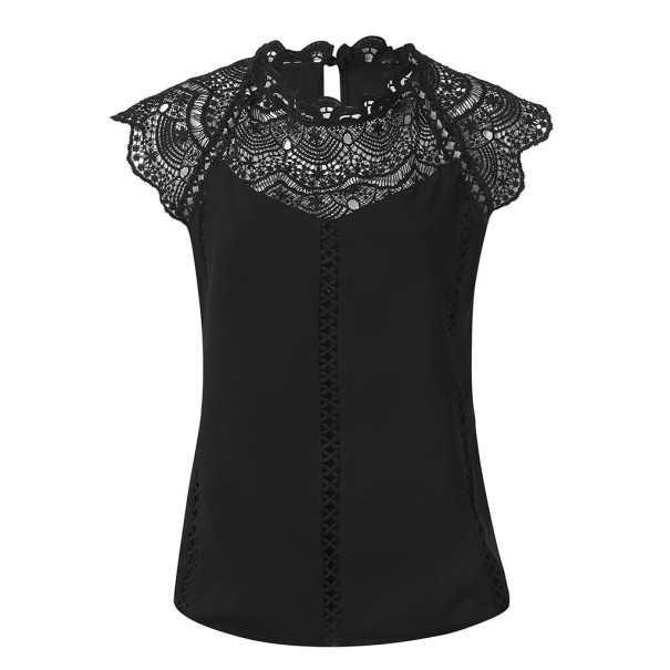 Dames Kanten Blouse Manuela zwart M