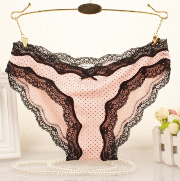 Dames kanten slip J2379 roze L