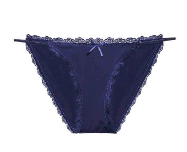 Dames kanten slipje Vanesa donkerblauw M