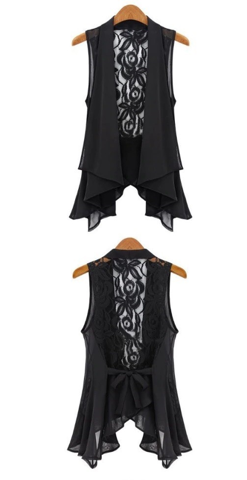 Dames kanten vest A1446