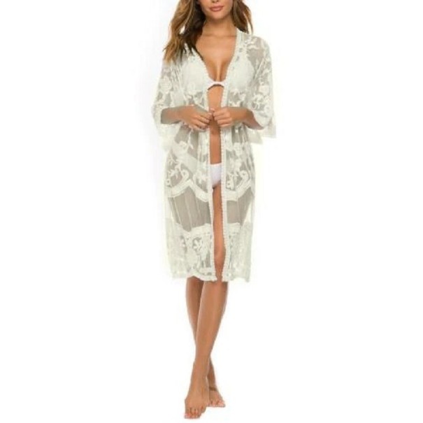 Dames kanten vest P1182 crème