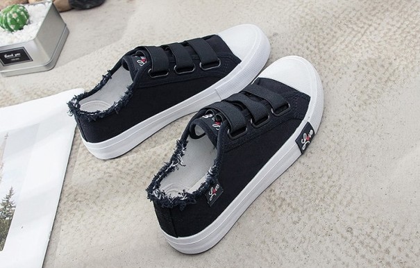 Dames Katie Velcro Sneakers J1788 zwart 35