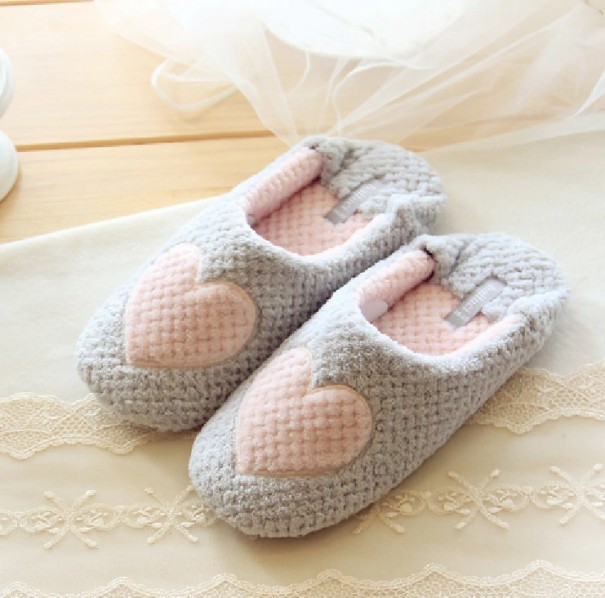 Dames katoenen pantoffels grijs 39