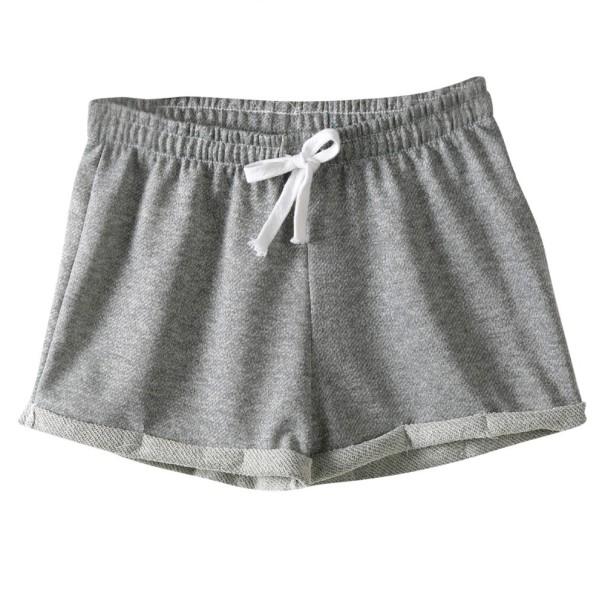 Dames katoenen shorts lichtgrijs S