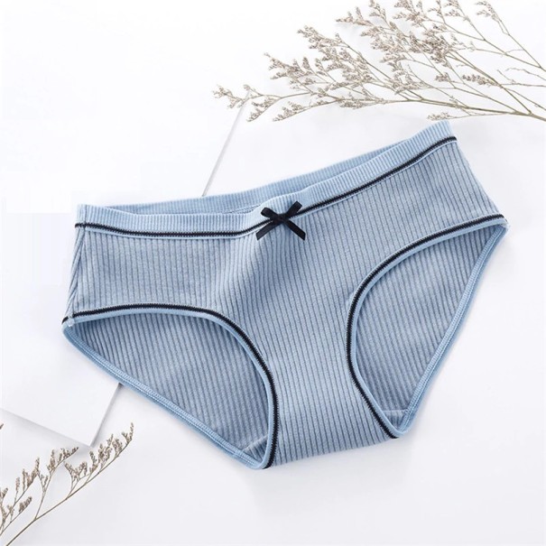 Dames katoenen slipje met strik donkerblauw L