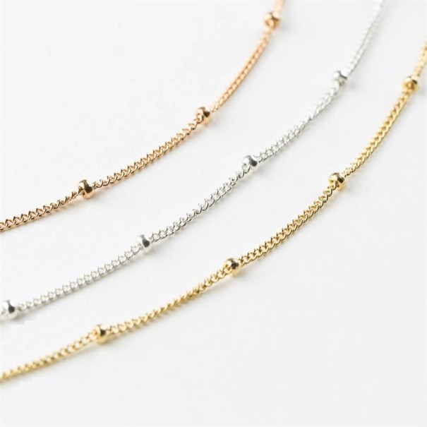 Dames ketting A1430 zilver