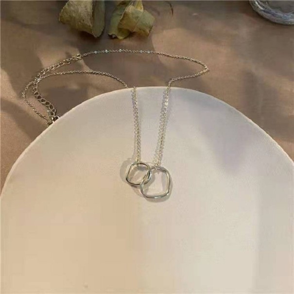 Dames ketting A2814 zilver