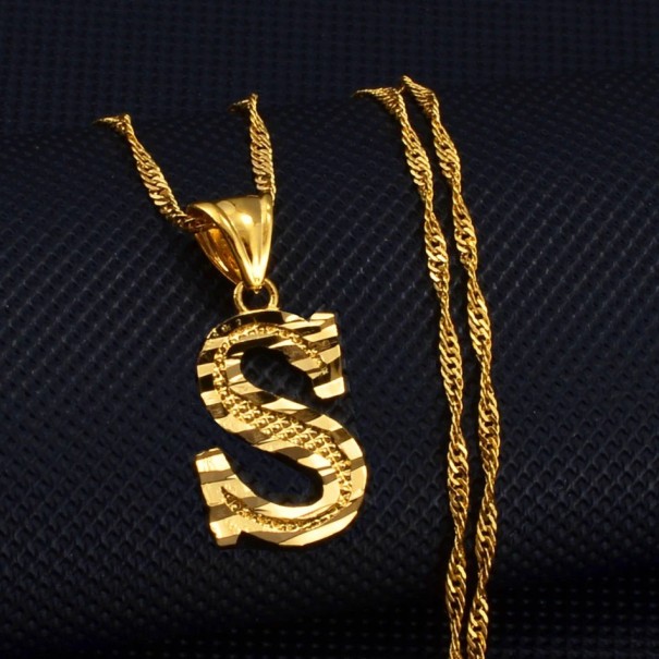 Dames ketting letter D142 S