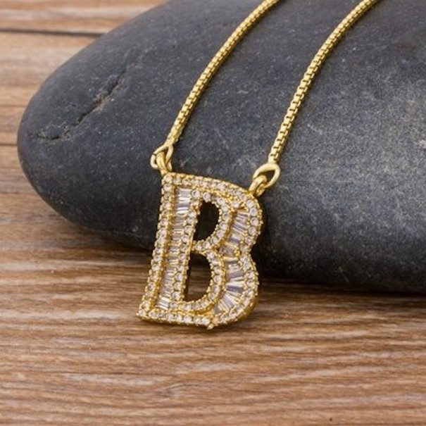 Dames ketting letter D90 B
