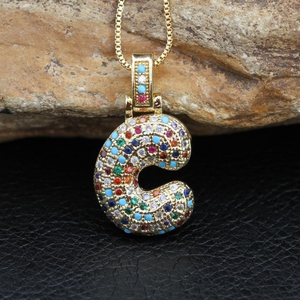 Dames ketting met alfabetletter D352 C
