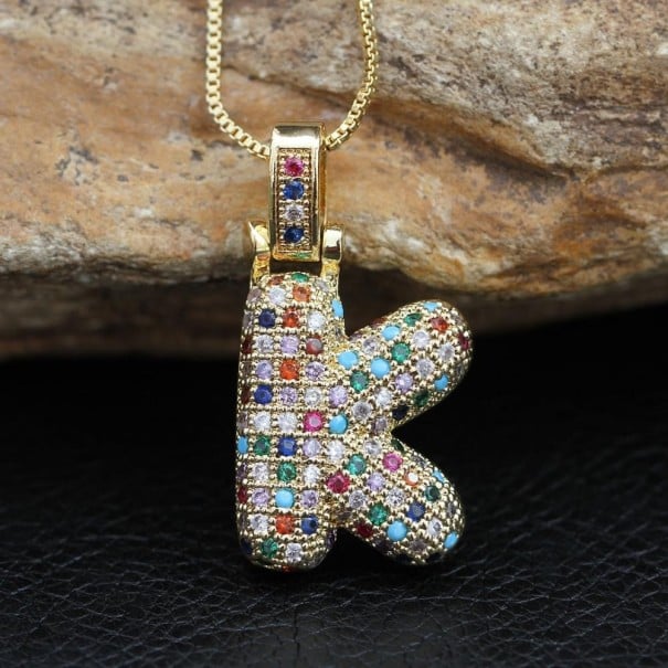 Dames ketting met alfabetletter D352 K