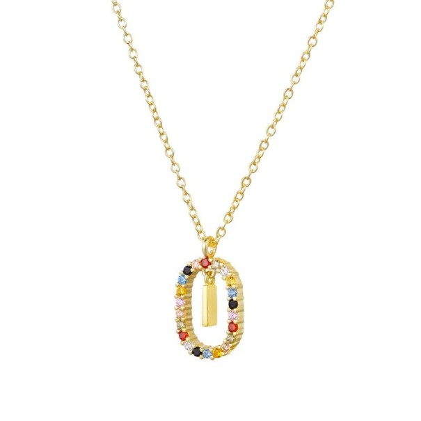 Dames ketting met alfabetletter D697 I