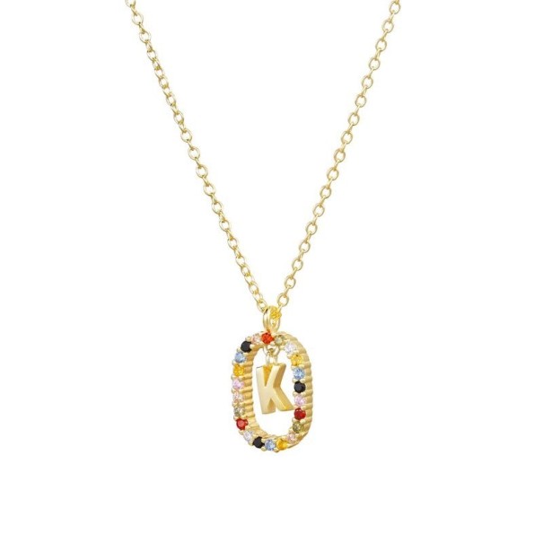 Dames ketting met alfabetletter D697 K