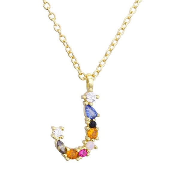 Dames ketting met alfabetletter D698 J