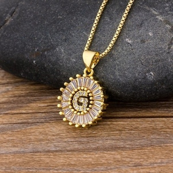 Dames ketting met alfabetletters G756 G