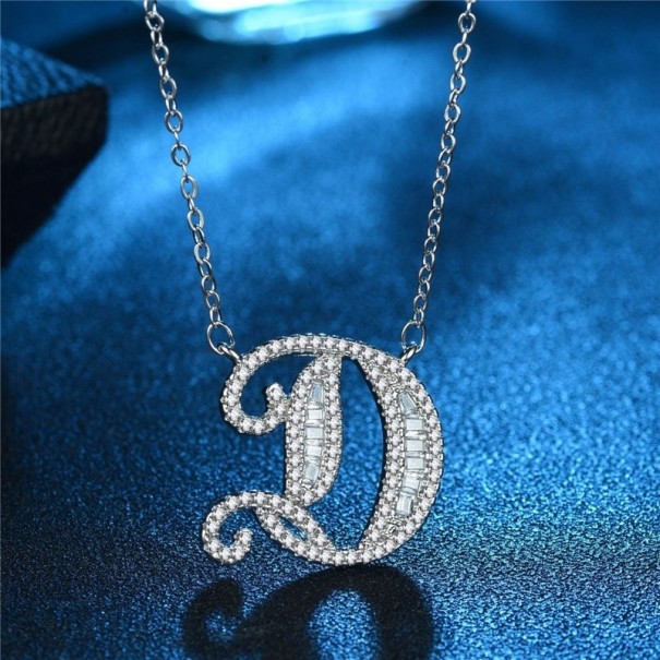 Dames ketting met alfabetletters M37 D