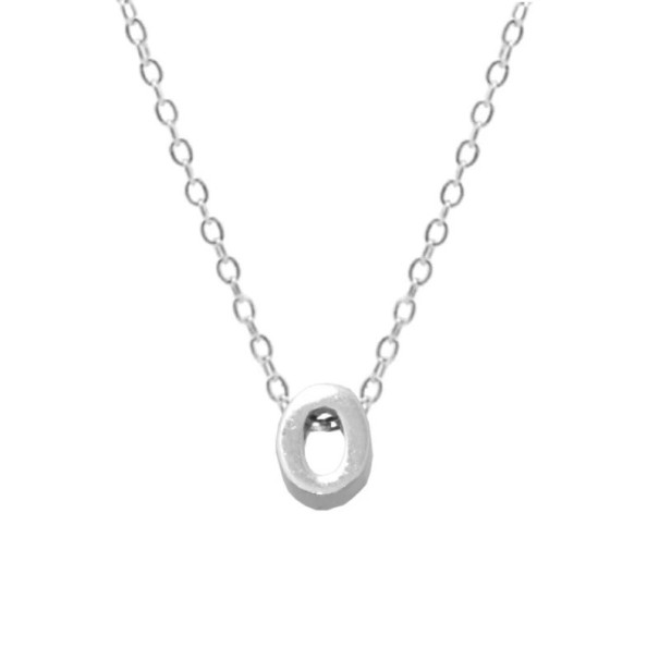 Dames ketting met alfabetletters M65 zilver O
