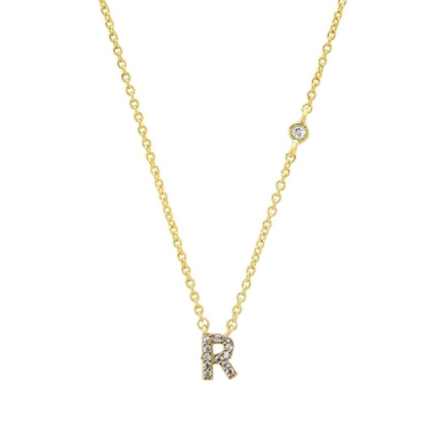 Dames ketting met alfabetletters M99 goud R
