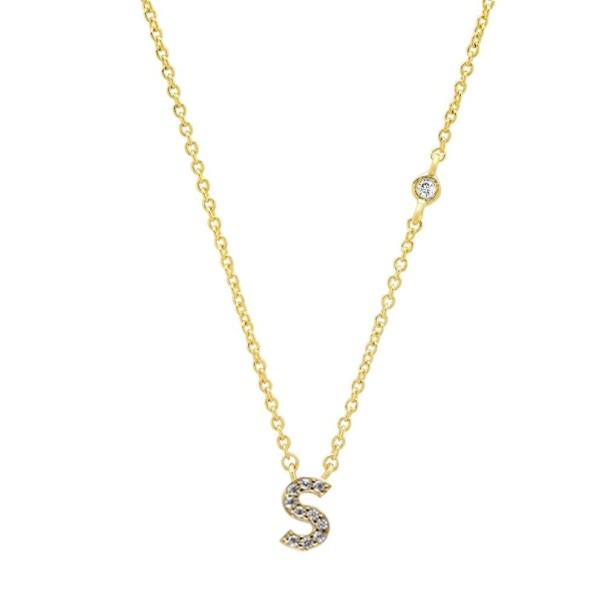 Dames ketting met alfabetletters M99 goud S