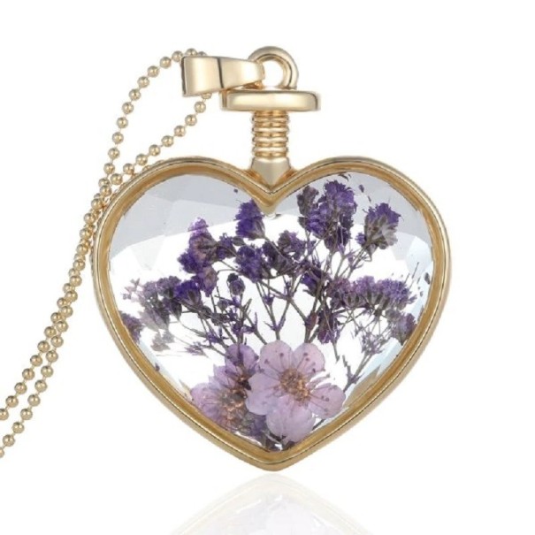 Dames ketting met bloem C1006 3