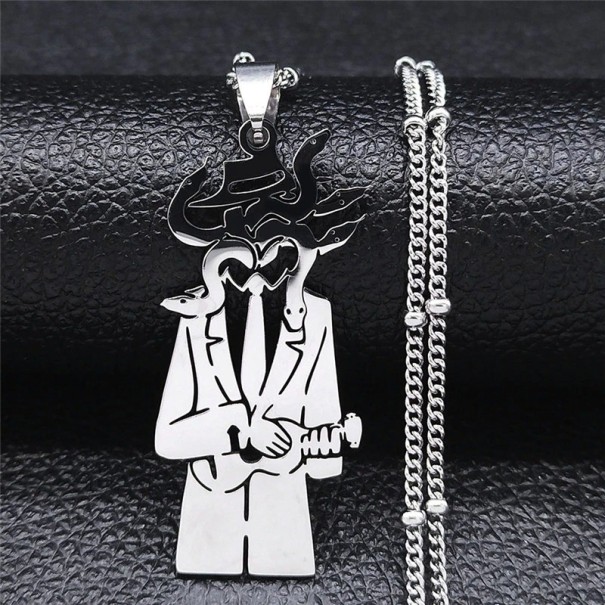 Dames ketting met hanger D155 zilver 1