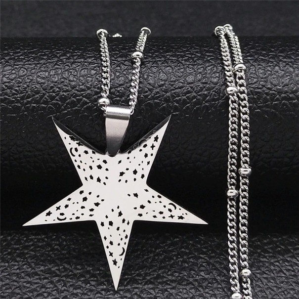 Dames ketting met hanger D155 zilver 2