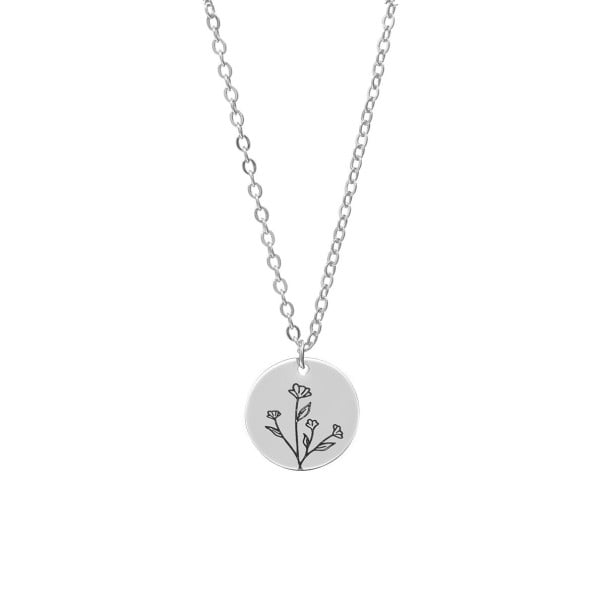 Dames ketting met hanger D167 zilver 6