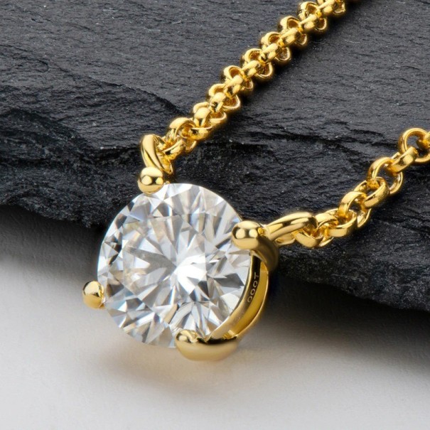Dames ketting met hanger D476 goud