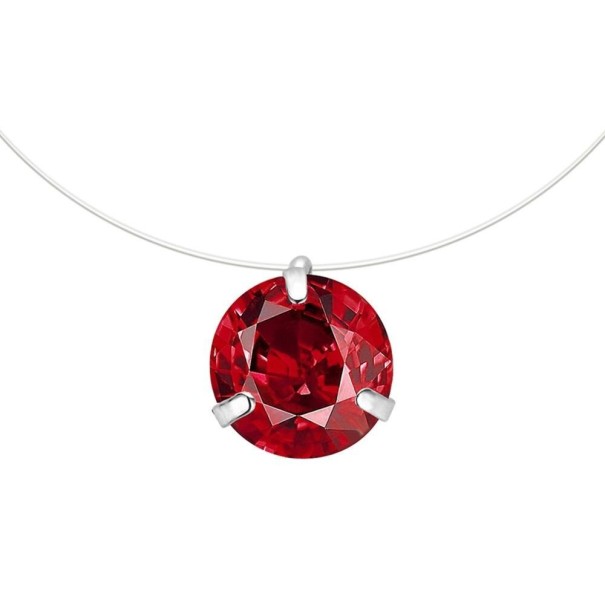 Dames ketting met hanger D69 rood
