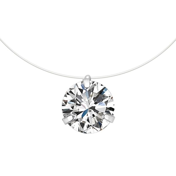 Dames ketting met hanger D69 zilver