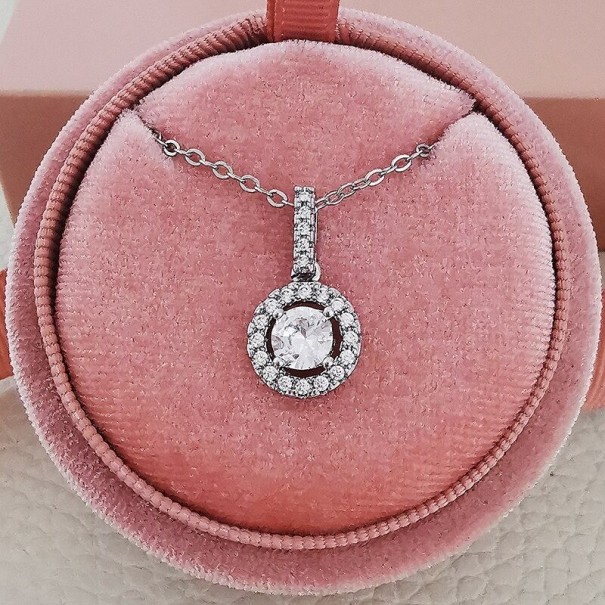 Dames ketting met hanger D731 wit
