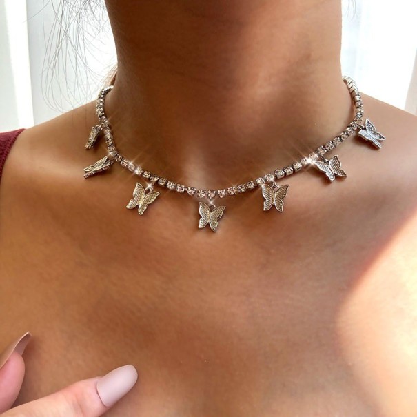 Dames ketting met hangers D129 7