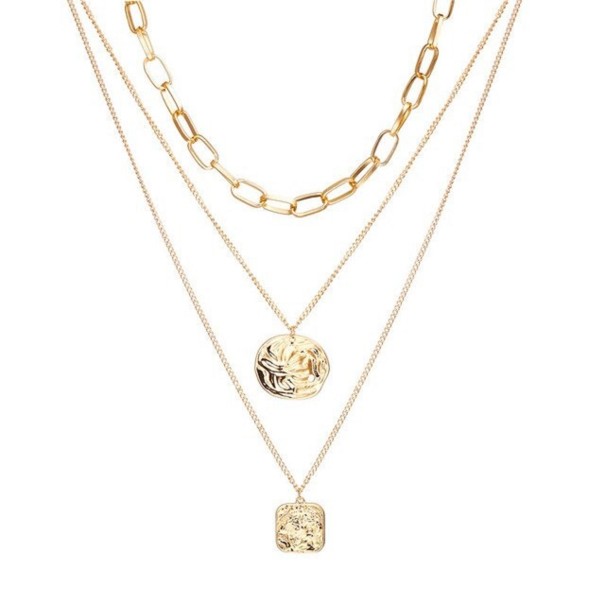 Dames ketting met hangers G812 12