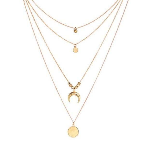 Dames ketting met hangers G812 15