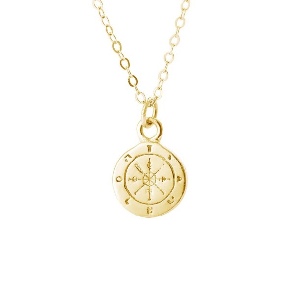 Dames ketting met kompas goud