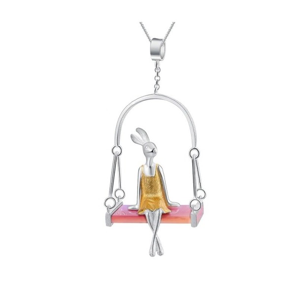 Dames ketting met konijn D448 S