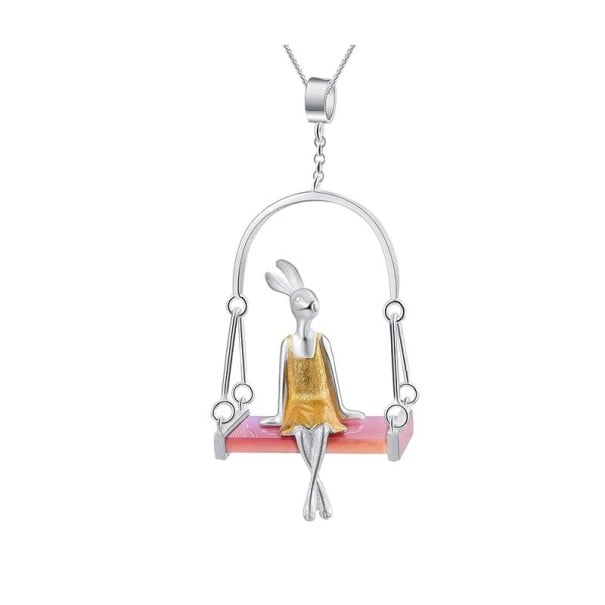 Dames ketting met konijn D448 S