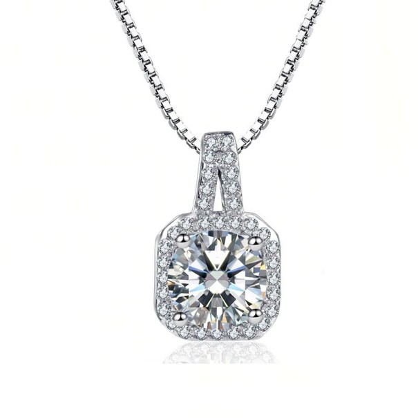Dames ketting met kristal M128 40 cm