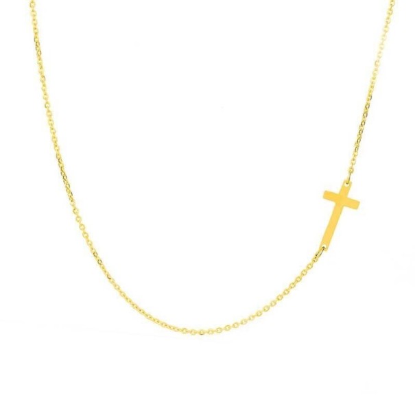 Dames ketting met kruis D134 zilver
