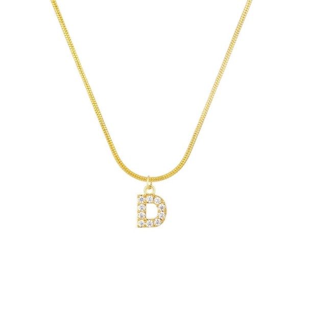 Dames ketting met letter D258 D