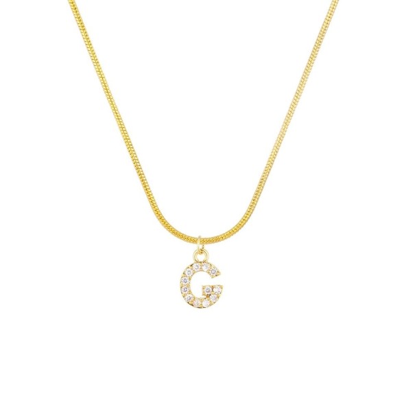 Dames ketting met letter D258 G