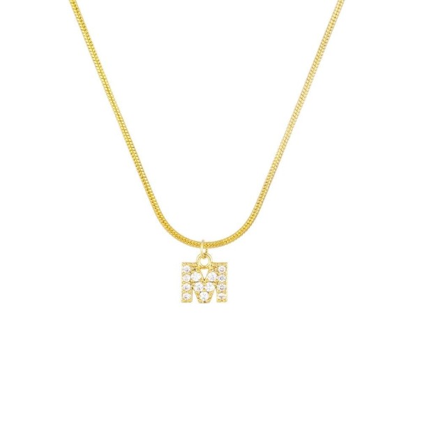 Dames ketting met letter D258 M