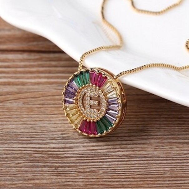Dames ketting met letter D286 E