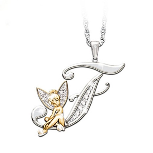 Dames ketting met letter D290 F