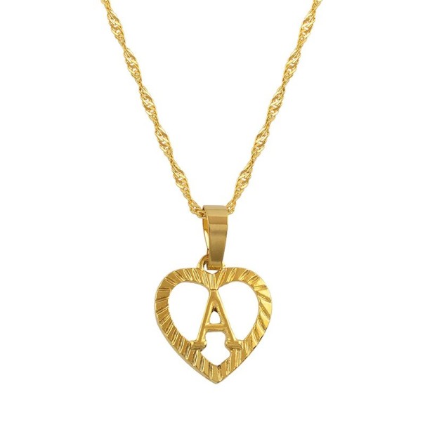 Dames ketting met letter D351 45 cm A