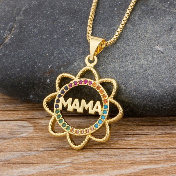 Dames ketting met mama hanger D278 1