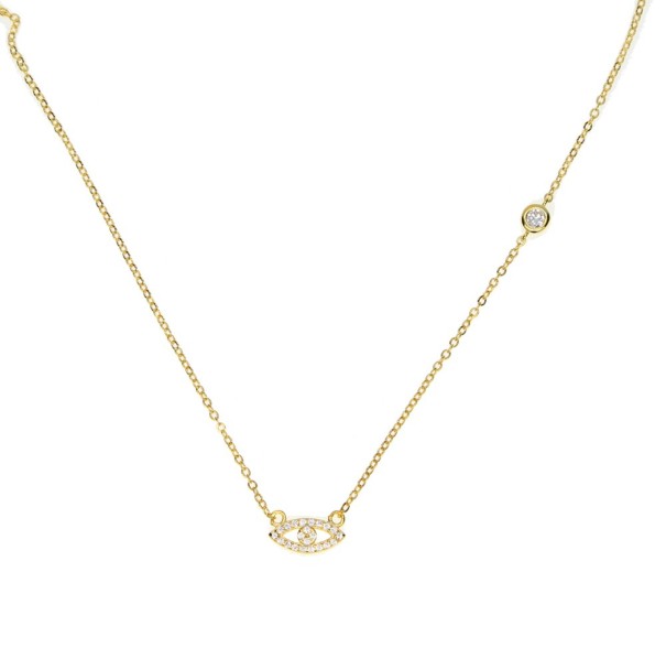 Dames ketting met oog G521 zilver