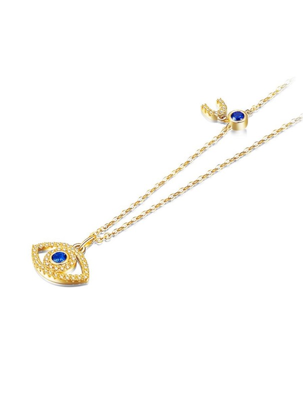 Dames ketting met oog N13 goud