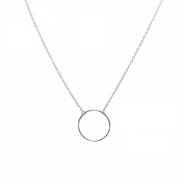 Dames ketting met ring M7 zilver